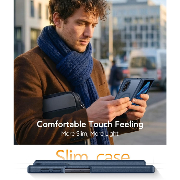 FNTCASE Galaxy Z Fold 8 K�l�f-Blue