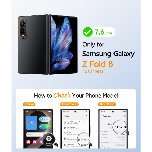 FNTCASE Galaxy Z Fold 8 K�l�f-Clear