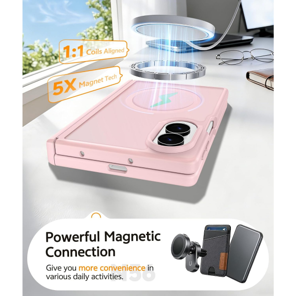 FNTCASE Galaxy Z Fold 8 K�l�f-Light Pink