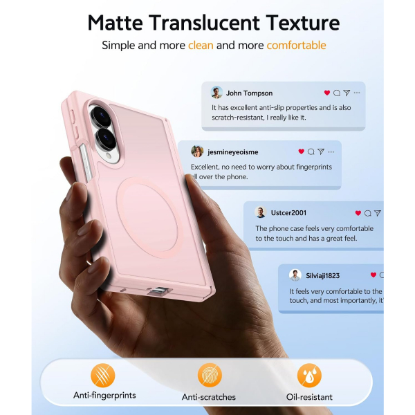 FNTCASE Galaxy Z Fold 8 K�l�f-Light Pink