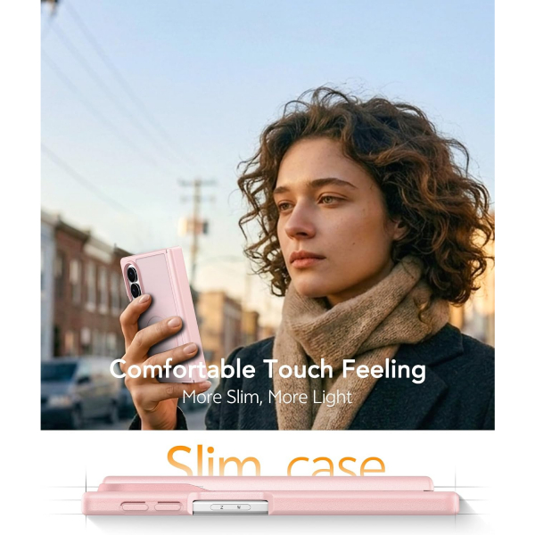 FNTCASE Galaxy Z Fold 8 K�l�f-Light Pink