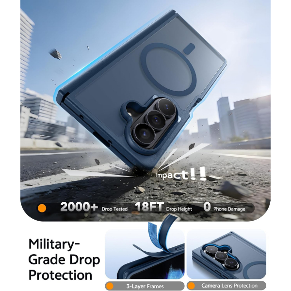FNTCASE Galaxy Z Fold 8 Ultra K�l�f-Blue