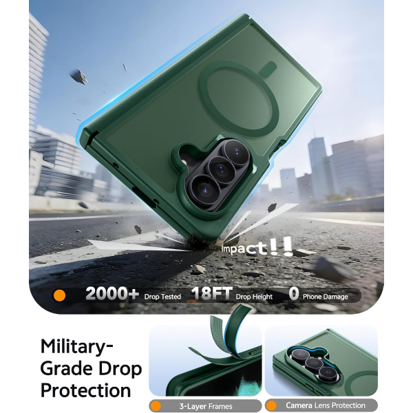 FNTCASE Galaxy Z Fold 8 Ultra K�l�f-Green