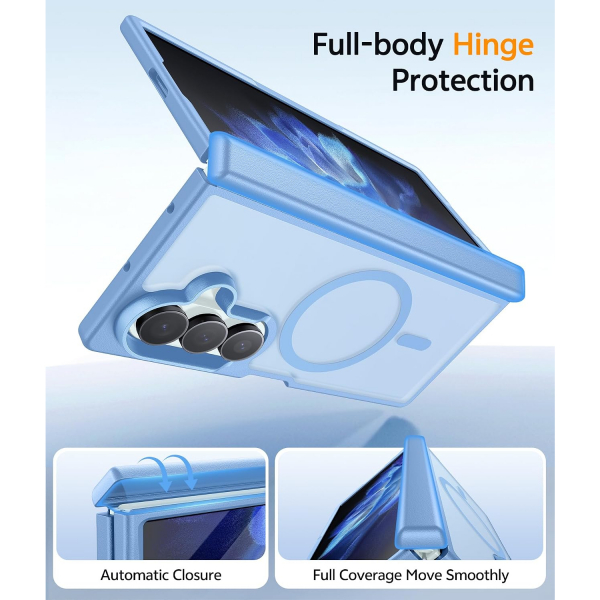 FNTCASE Galaxy Z Fold 8 Ultra K�l�f-Light Blue