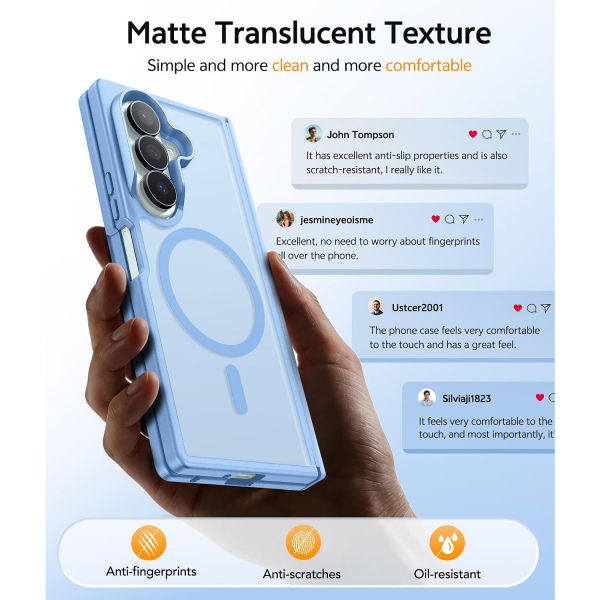 FNTCASE Galaxy Z Fold 8 Ultra K�l�f-Light Blue