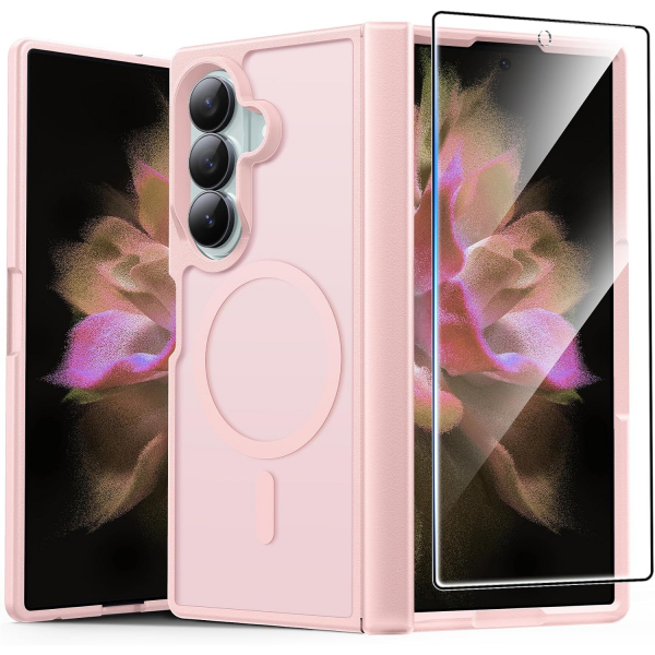 FNTCASE Galaxy Z Fold 8 Ultra K�l�f-Light Pink