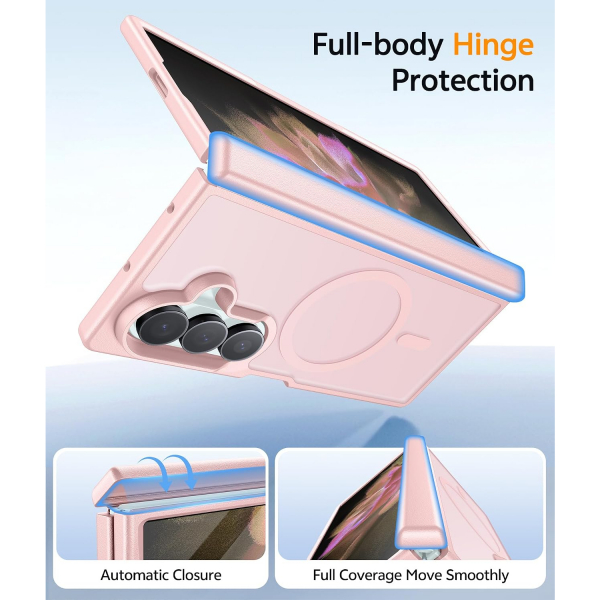 FNTCASE Galaxy Z Fold 8 Ultra K�l�f-Light Pink