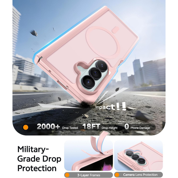 FNTCASE Galaxy Z Fold 8 Ultra K�l�f-Light Pink
