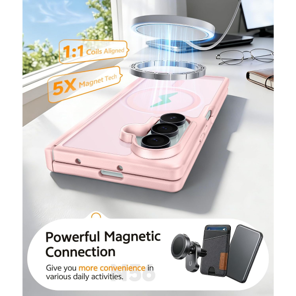 FNTCASE Galaxy Z Fold 8 Ultra K�l�f-Light Pink
