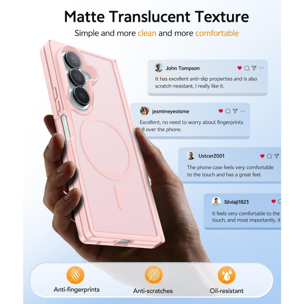 FNTCASE Galaxy Z Fold 8 Ultra K�l�f-Light Pink