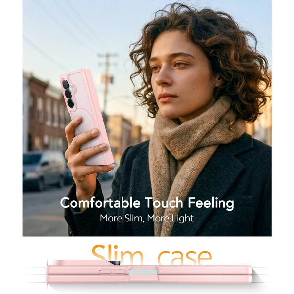 FNTCASE Galaxy Z Fold 8 Ultra K�l�f-Light Pink