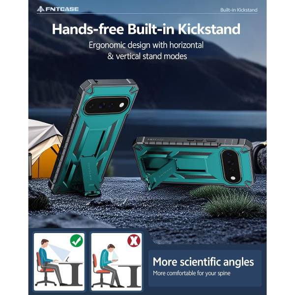 FNTCASE Google Pixel 11/11 Pro Korumal� Standl� K�l�f-Green