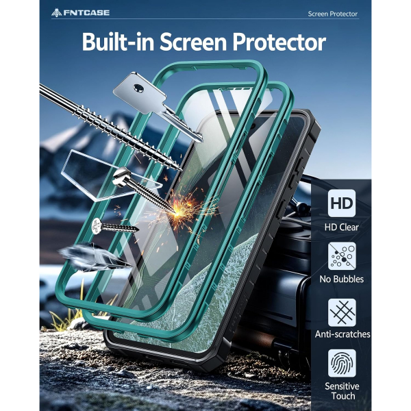 FNTCASE Google Pixel 11/11 Pro Korumal� Standl� K�l�f-Green