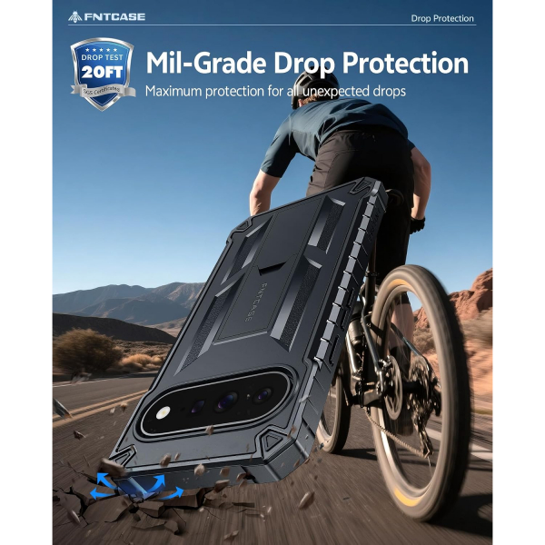 FNTCASE Google Pixel 11/11 Pro Korumal� Standl� K�l�f-Black