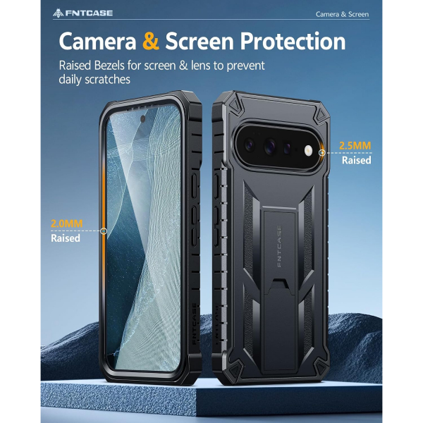 FNTCASE Google Pixel 11/11 Pro Korumal� Standl� K�l�f-Black
