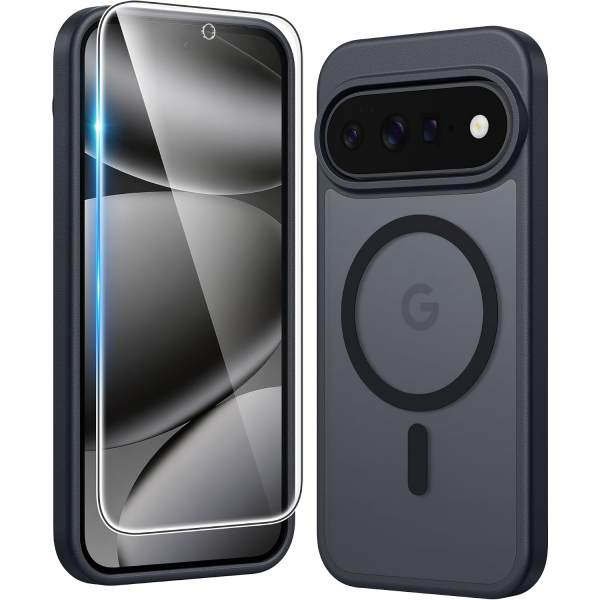 FNTCASE Google Pixel 11/11 Pro Manyetik �effaf K�l�f-Black