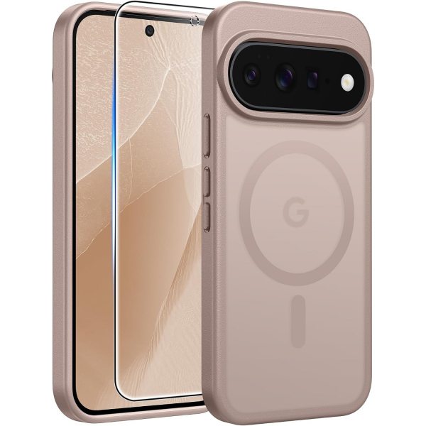 FNTCASE Google Pixel 11 / 11 Pro Uyumlu Manyetik K�l�f-Desert Gold