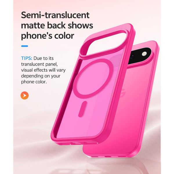 FNTCASE Google Pixel 11 / 11 Pro Uyumlu Manyetik K�l�f-Hot Pink
