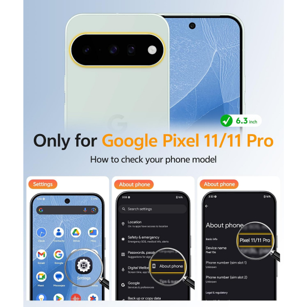 FNTCASE Google Pixel 11 / 11 Pro Uyumlu Manyetik K�l�f-Light Blue