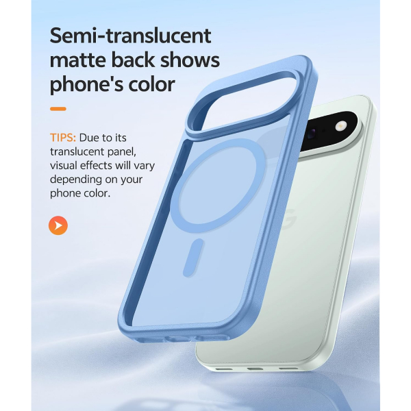 FNTCASE Google Pixel 11 / 11 Pro Uyumlu Manyetik K�l�f-Light Blue