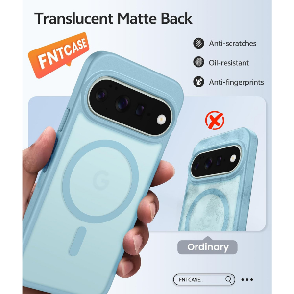 FNTCASE Google Pixel 11 / 11 Pro Uyumlu Manyetik K�l�f-Teal