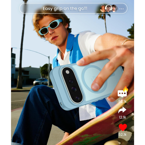 FNTCASE Google Pixel 11 / 11 Pro Uyumlu Manyetik K�l�f-Teal