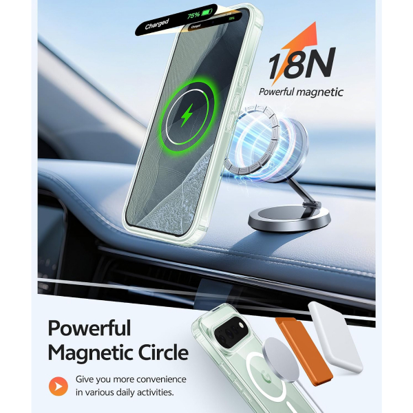 FNTCASE Google Pixel 11 / 11 Pro Uyumlu Manyetik K�l�f-Clear