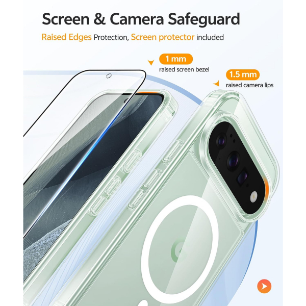FNTCASE Google Pixel 11 / 11 Pro Uyumlu Manyetik K�l�f-Clear