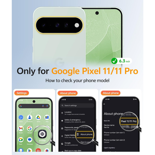 FNTCASE Google Pixel 11 / 11 Pro Uyumlu Manyetik K�l�f-Light Moss