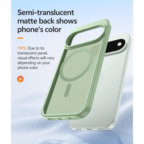 FNTCASE Google Pixel 11 / 11 Pro Uyumlu Manyetik K�l�f-Light Moss