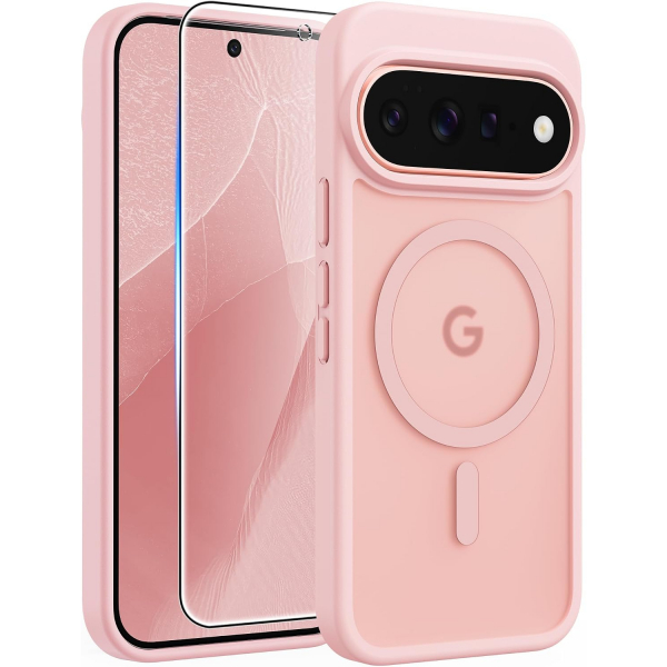 FNTCASE Google Pixel 11 / 11 Pro Uyumlu Manyetik K�l�f-Light Pink