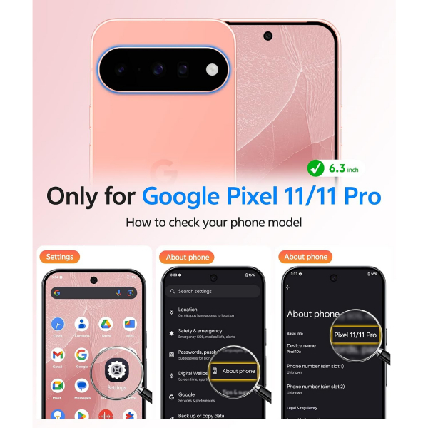 FNTCASE Google Pixel 11 / 11 Pro Uyumlu Manyetik K�l�f-Light Pink