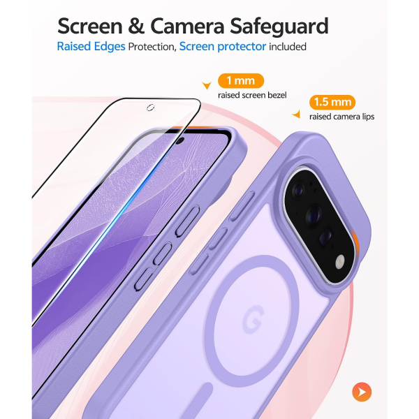 FNTCASE Google Pixel 11 / 11 Pro Uyumlu Manyetik K�l�f-Light Purple