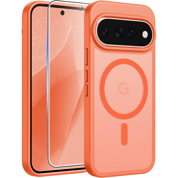 FNTCASE Google Pixel 11 / 11 Pro Uyumlu Manyetik K�l�f-Orange