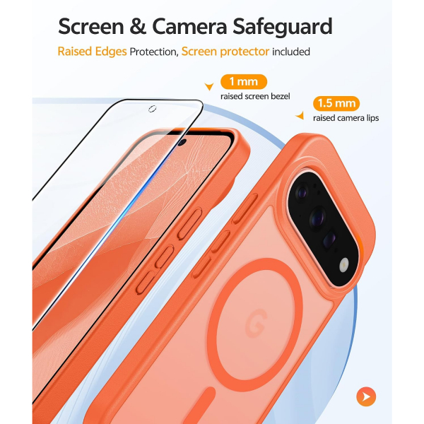 FNTCASE Google Pixel 11 / 11 Pro Uyumlu Manyetik K�l�f-Orange