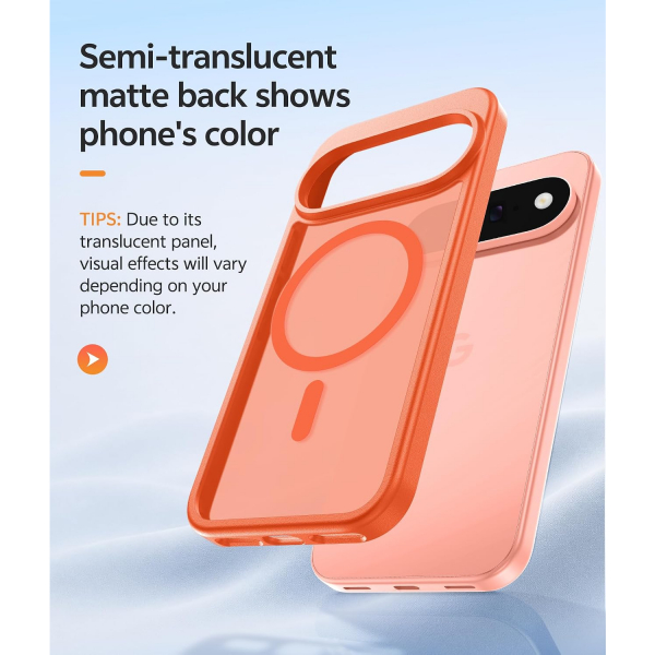 FNTCASE Google Pixel 11 / 11 Pro Uyumlu Manyetik K�l�f-Orange