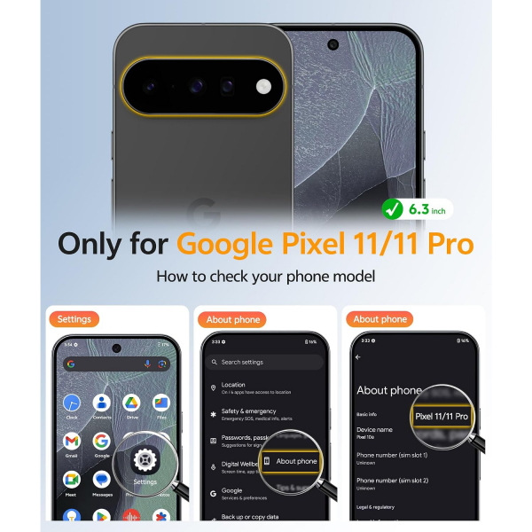 FNTCASE Google Pixel 11 / 11 Pro Uyumlu Manyetik K�l�f-Blue