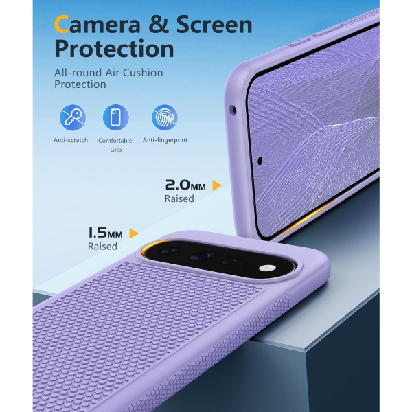 FNTCASE Google Pixel 11 / Pixel 11 Pro Kaymaz TPU K�l�f-Light Purple