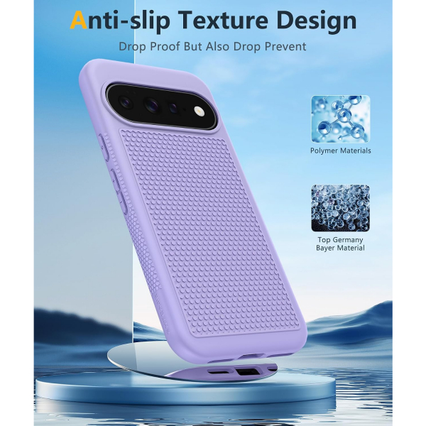FNTCASE Google Pixel 11 / Pixel 11 Pro Kaymaz TPU K�l�f-Light Purple
