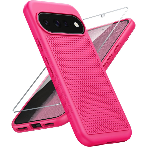 FNTCASE Google Pixel 11 / Pixel 11 Pro Kaymaz TPU K�l�f-Hot Pink