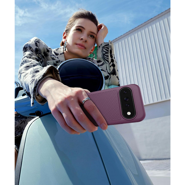 FNTCASE Google Pixel 11 / Pixel 11 Pro Kaymaz TPU K�l�f-Burgundy