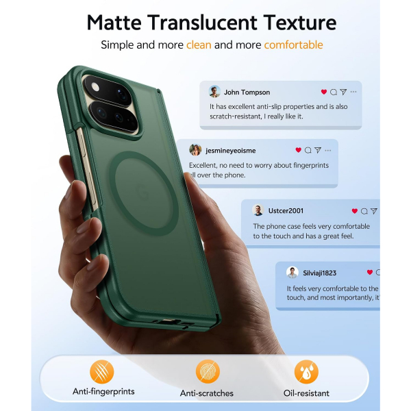 FNTCASE Google Pixel 11 Pro Fold Manyetik K�l�f-Green