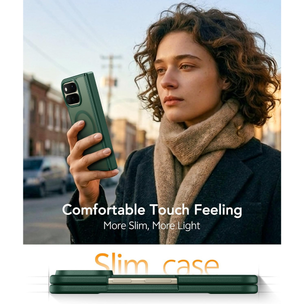 FNTCASE Google Pixel 11 Pro Fold Manyetik K�l�f-Green