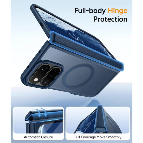 FNTCASE Google Pixel 11 Pro Fold Manyetik K�l�f-Blue