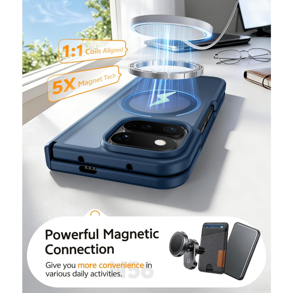 FNTCASE Google Pixel 11 Pro Fold Manyetik K�l�f-Blue