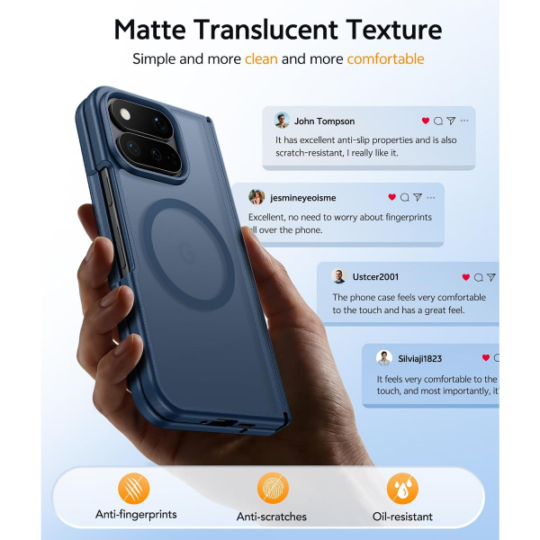 FNTCASE Google Pixel 11 Pro Fold Manyetik K�l�f-Blue