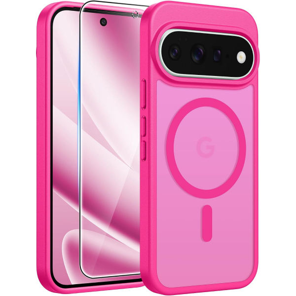 FNTCASE Google Pixel 11 Pro XL  Manyetik Mat K�l�f-Hot Pink