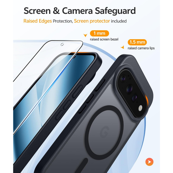 FNTCASE Google Pixel 11 Pro XL  Manyetik Mat K�l�f-Black