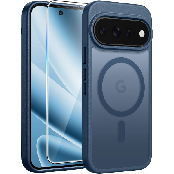 FNTCASE Google Pixel 11 Pro XL  Manyetik Mat K�l�f-Blue