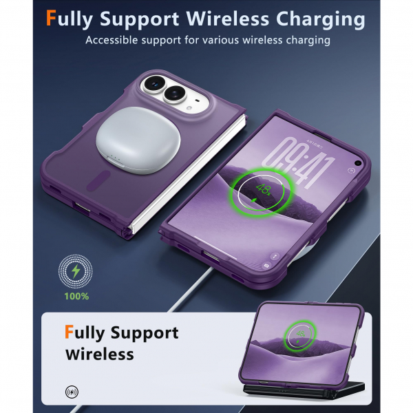 FNTCASE iPhone Duo MagSafe Ekran Koruyuculu K�l�f-Purple